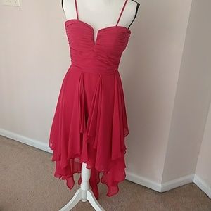 Red party dress by Arden